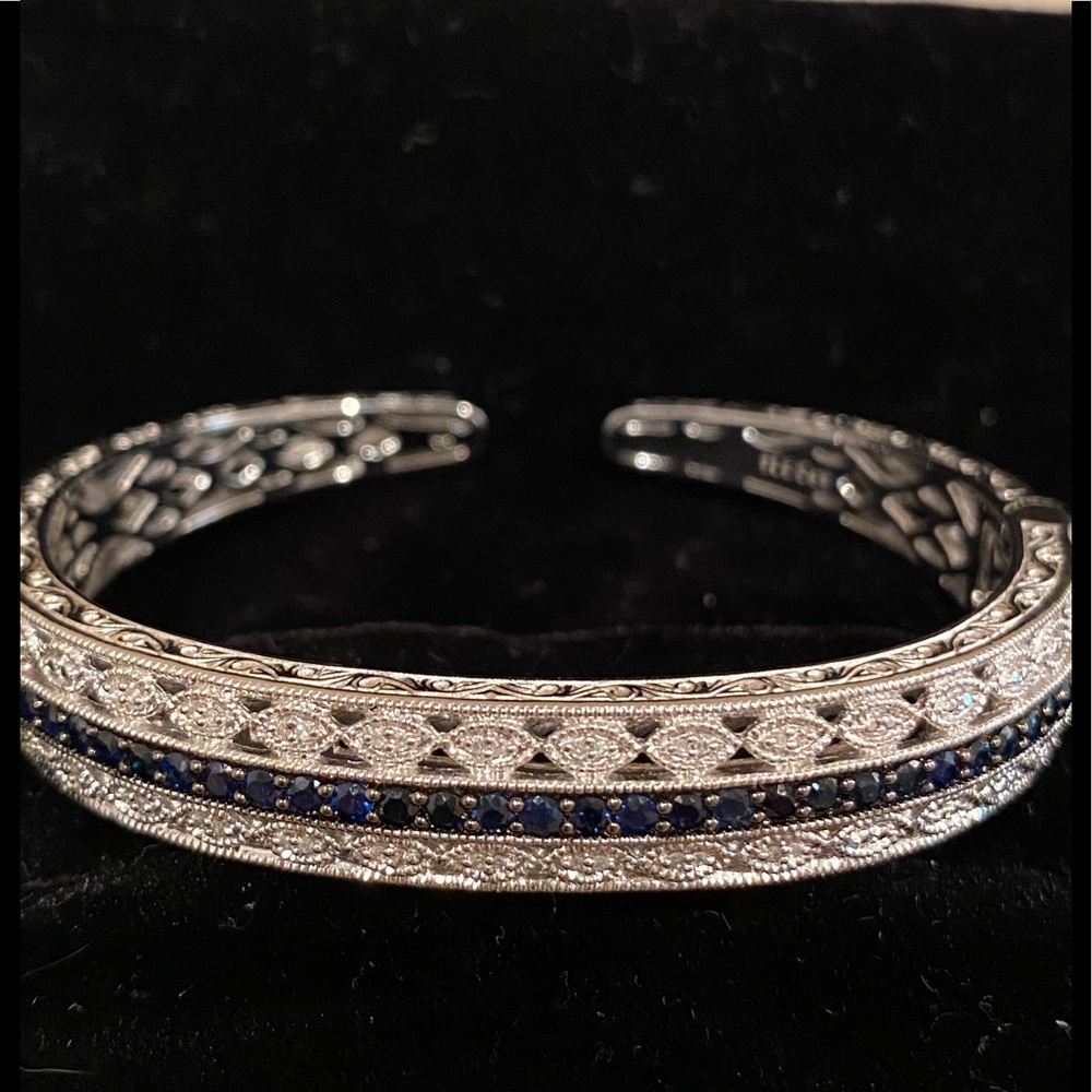 diamond bracelet with sapphires
